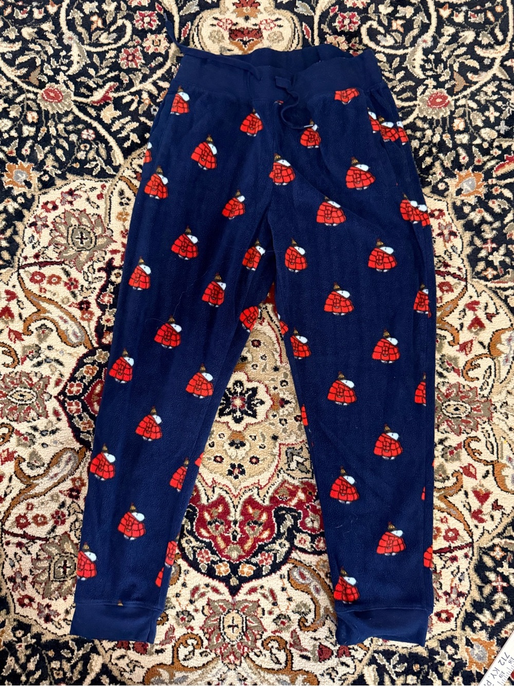 Medium unisex Aeropostale Snoopy in Puffer coat navy fleece sleep jogger